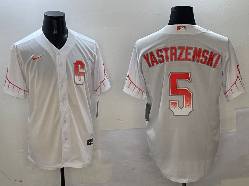 Men San Francisco Giants #5 Yastrzemski White City Edition Game Nike 2025 MLB Jersey style 1->san francisco giants->MLB Jersey